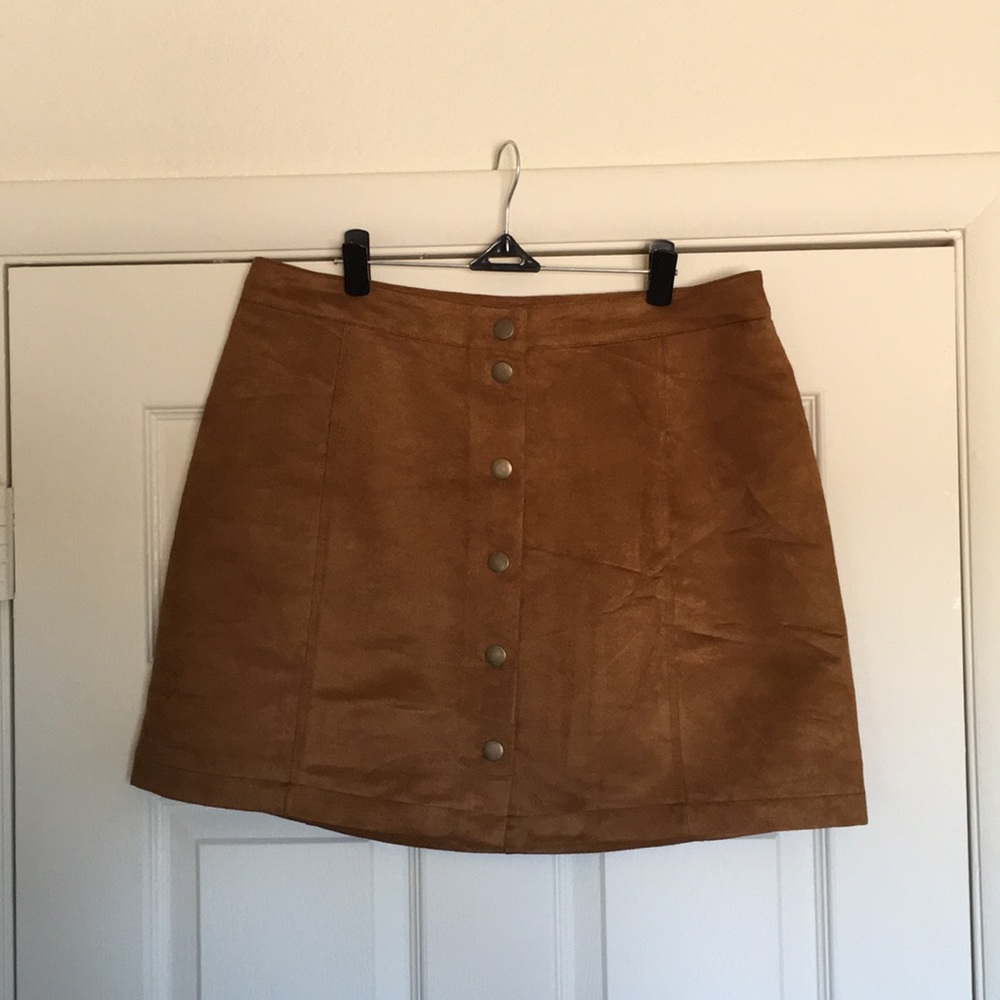 Old Navy Whiskey Faux Suede Mini Skirt